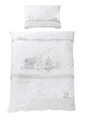 roba Kinderbettwäsche 100 x 135 cm Sternenzauber - Bettwäsche Set für Mädchen & Jungen - Decken & Kissenbezug aus Baumwolle für Babys & Kinder - Stern Motiv - Weiß