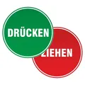 Sticker Set Ziehen Drücken Aufkleber 6 cm UV Wetterfest Türen außen und innen