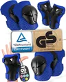 99FLIPS Knieschoner Kinder Inliner Schoner Kinder - Protektoren - Flash - Größe S/M Blau - Knieschützer, Ellenbogenschützer & Handschützer - Schoner Set Schützer Inliner