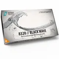 Nitras 8320 BLACK WAVE unsterile, medizinische, lebensmittelgeeignete Nitril-Einmalhandschuhe Farbe schwarz, puderfrei & latexfrei 100 Stück im Spenderkarton Größe M