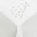 DecoHomeTextil Leinen Optik Tischdecke, Rechteckig 130 x 340 cm Weiß, wasserabweisend, fleckenabweisend, abwaschbar, Lotuseffekt, bügelfrei