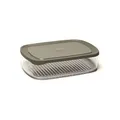 Amuse, 23 x 16 x 6 cm Käse-Frischhaltedose, rechteckig, auch zur Aufbewahrung von Aufschnitt, Kühlschrank Organizer, Vorratsdose mit grauem Deckel, Kunststoff, 23,2 x 16,4 x 5,9 cm