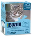 Bozita Häppchen in Gelee Nassfutter mit Makrele im Tetra Recart 1x370g - Getreidefrei - nachhaltig produziertes Katzenfutter für erwachsene Katzen - Alleinfuttermittel ,370 gm