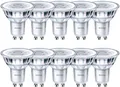 Philips LED Classic GU10 Lampen 10-er Pack (50 W), Reflektor LED Spots Warmweiß