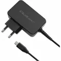 Qoltec Ładowarka GaN POWER PRO | 1xUSB-C | 65W | 5-20V | 3-3.25A | Czarna (65 W, 1 Port) (52386)