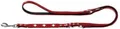 HUNTER Verstellbare Hundeführleine SWISS, Farbe: rot/schwarz, weiches Rindsleder, schweizer Kreuz, elegante Optik, 3-fache Verstellmöglichkeit, komfortabel, Made in Germany, Größe: 18/200