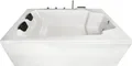 Basera Badewanne XXL Milos 190 x 120 cm für 2 Personen mit Wasserfall, LED-Ambiente und Kopfstützen