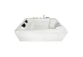 Basera® Badewanne Badewanne XXL Milos 190 x 120 cm für 2 Personen, (Komplett-Set), mit Wasserfall, LED und Kopfstützen