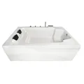 Basera® Badewanne XXL Milos 190 x 120 cm für 2 Personen mit Wasserfall LED-Am...