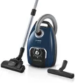 BOSCH Bodenstaubsauger Serie 8 BGB75X494, ideal für Allergiker, Hygiene-Filter, blau, 650 W, mit Beutel, inkl. Hartbodendüse, extra langes Kabel, leise