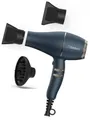 Leiser und leichter Profi-Haartrockner, 2000-2200W, 80m³/h, 2 Geschwindigkeits- und 3 Temperaturstufen, Ionenjet, abnehmbar (Blau Diffuser)