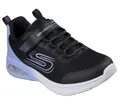 Skechers Microspec Max Advance Fly 3.0 Sneaker für Mädchen, Schwarzes Netzgewebe mit Lavendelbesatz, 10.5 UK Child