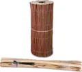 Roll- Steckzaun 40cm Beeteinfassung Weidenmatte 3m inkl. Steckpfosten