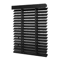 Ventanara® Holzjalousie 50mm Holz Jalousie Matt Jalousette Echtholz (80 x 180 cm, schwarz)