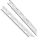 SB Lochschiene 2-reihig weiß, 50 cm lang, 2,5cm Regalschiene Wand vorgebohrt