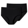 Schiesser Damen 2 Pack Midi Slip Unterwäsche - Modal Essentials, schwarz_162893, 48
