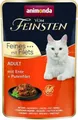 animonda Vom Feinsten Adult Katzenfutter, Nassfutter für ausgewachsene Katzen, Feines mit Filets, mit Ente + Putenfilet, 18 x 85 g
