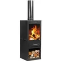 CookKing Gartenofen Rosa Stahl 40 cm x 40 cm x 150 cm Schwarz
