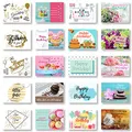 Domelo Geburtstagskarten 20er Set mit Umschlag, Happy Birthday Postkarten, Kraftpapier Karten zum Geburtstag, Geburtstagskarte für Mann/Frau/Kinder, Postkarte als Grußkarten, (Set 1)