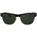 Ray-Ban Oval Unisex Demi Shiny Schwarz Grün Sonnenbrille