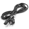 vhbw Netzkabel Kabel für Kaltgeräte Stromkabel Schutzkontaktstecker C13 Buchse 3m für PC Monitor Computer Drucker usw.