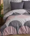 Bettwäsche Meliert gepunktet rosa grau anthrazit modern Wende Baumwolle Renforcé, Größe:4 teilig 155x220 cm - Übergröße