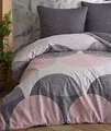one-home Bettwäsche Meliert gepunktet rosa grau anthrazit modern Wende Baumwolle Renforcé, Größe:4 teilig 155x220 cm - Übergröße