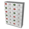 itenga Adventskalender zum Füllen Quader XL Boxen grün rot weiß Weihnachten neu