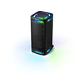 Sony ULT Tower 9 - Ultimativer Bluetooth-Party-Lautsprecher, 25 Stunden Batterie- und Netzbetrieb, 2 ULT Power Sound Modi, X-Balanced Speaker, 360° Beleuchtung & Sound, Karaoke-Eingänge - Schwarz