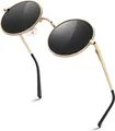 Hippie Sonnenbrille Herren Damen Polarisiert Retro Rund 70er Klein UV 100% Kat 3