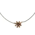 Konplott Halskette hängend Collier Magic Fireball beige Kristall goldener Schatt