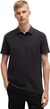 Elegantes schwarzes Kurzarm-Poloshirt für Herren mit Print und Logo