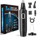Nasenhaartrimmer 3 in 1 Set  USB wiederaufladbar Ohrhaarschneider Gesicht Aug...