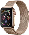 Apple Watch Series 4 40 mm Edelstahlgehäuse gold am Milanaise Armband gold [Wi-F