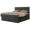 Motor Boxspringbett mit Bettkasten  ¦ grau ¦ Maße (cm): B: 148 H: 124