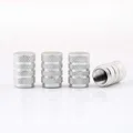 DM Autoteile Aluminium Auto Ventilkappen 4-er Set versch. Farben mit Dichtung (Silber)