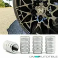 4 x ALUMINIUM Alu Ventilkappen Kappen Silber eloxiert Ventil PKW Auto Bike Set
