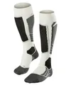 Falke Skisocke SK2 (Allrounder-Skistrumpf, Merinowoll-Mix) weiss/grau/schwarz Damen - 1 Paar, Größe: 35-36
