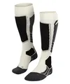 FALKE Damen Skisocken SK2 Intermediate Wool W Kh Wolle Funktionsmaterial warm dick 1 Paar, Weiß Off-White 2040, 39-40