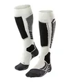 FALKE Damen Skisocken SK2 Intermediate W Kh Wolle Funktionsmaterial warm dick 1 Paar, Weiß Off-White 2040, 35-36