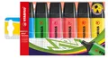 STABILO Filzstift Textmarker 6er Pack mit 6 verschiedenen Farben, STABILO BOSS ORIGINAL