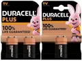 3X Duracell 9V Plus 6LR61/MN1604 Alkalin (1 Blister mit 2 Batterien + 1 Blister mit 1 Batterie) 3 Batterien