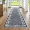 Lang Teppich Läufer 66 x 240 cm Waschbar rutschfest Flur Küchenläufer