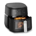 PHILIPS Heißluftfritteuse "Airfryer 2000 NA231/00, mit 6.2L, Sichtfenster", schwarz (schwarz, silber)