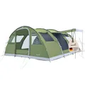 Skandika Tunnelzelt Gotland 6 Protect | Camping Zelt für 6 Personen, fest eingenähter Zeltboden, Wassersäule 5000mm, mit Sonnendach und Kabeldurchführung | Zelte, Familienzelt, Campingzelt