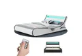 Juskys Polsterbett Valencia, 140 x 200 cm, Doppelbett mit Lattenrost, LED-Beleuchtung und Fernbedienung