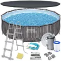 BESTWAY Steel Pro MAX Frame Pool Komplett-Set mit Filterpumpe457x108cm