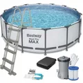 Bestway Steel Pro MAX Frame Pool Komplett-Set mit Filterpumpe 457x122 cm