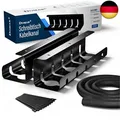 Kabelkanal Schreibtisch schwarz [2 Stück] I Kabelmanagement Schreibtisch