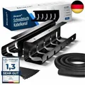 Kabelkanal Schreibtisch schwarz [2 Stück] I Kabelmanagement Schreibtisch